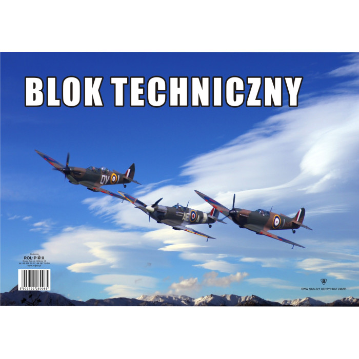 Blok Techniczny A-3 BIAŁY