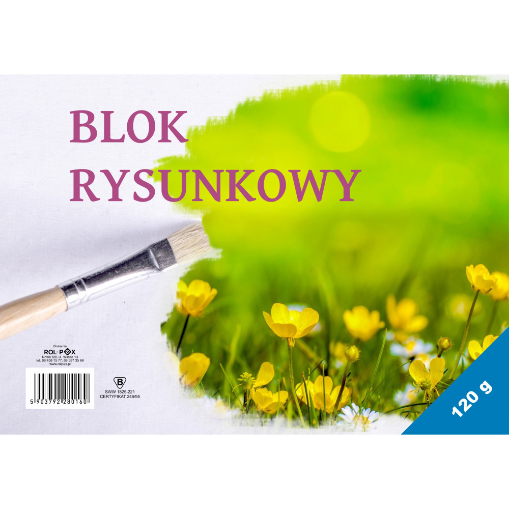 Blok Rysunkowy A-4 BIAŁY 120g