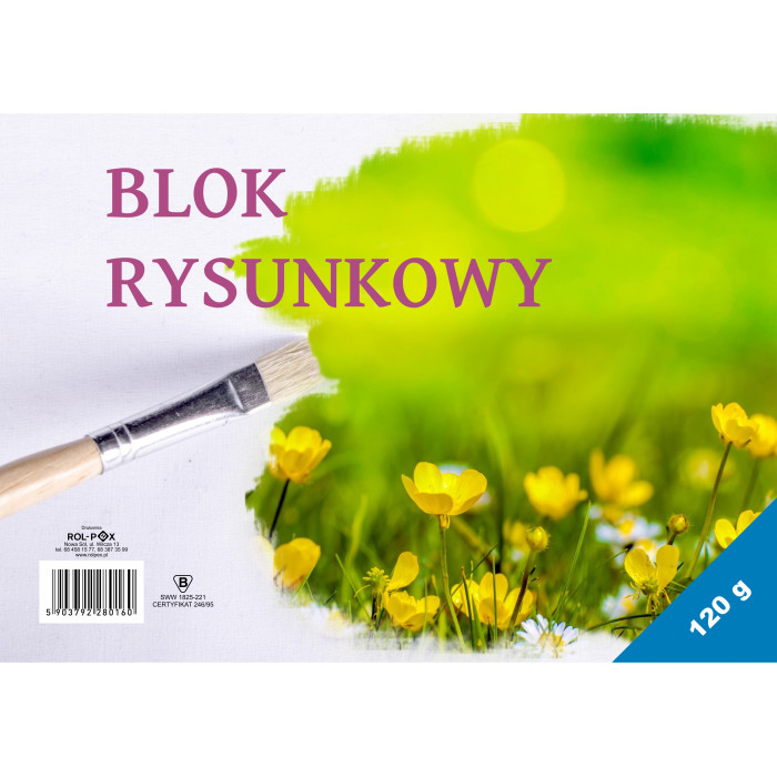 Blok Rysunkowy A-3 BIAŁY 120g